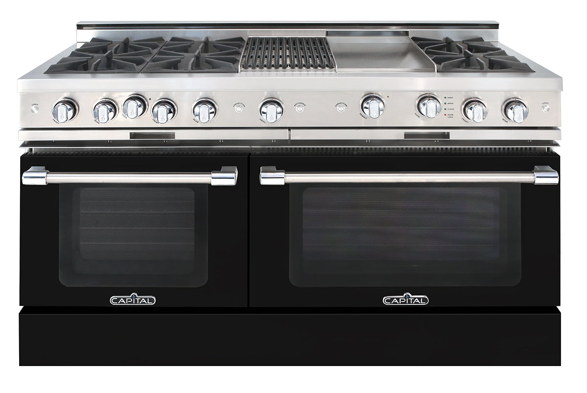 Capital Grand Chef 60" Dual Fuel Range with 6 Open Burners, Grill and Griddle