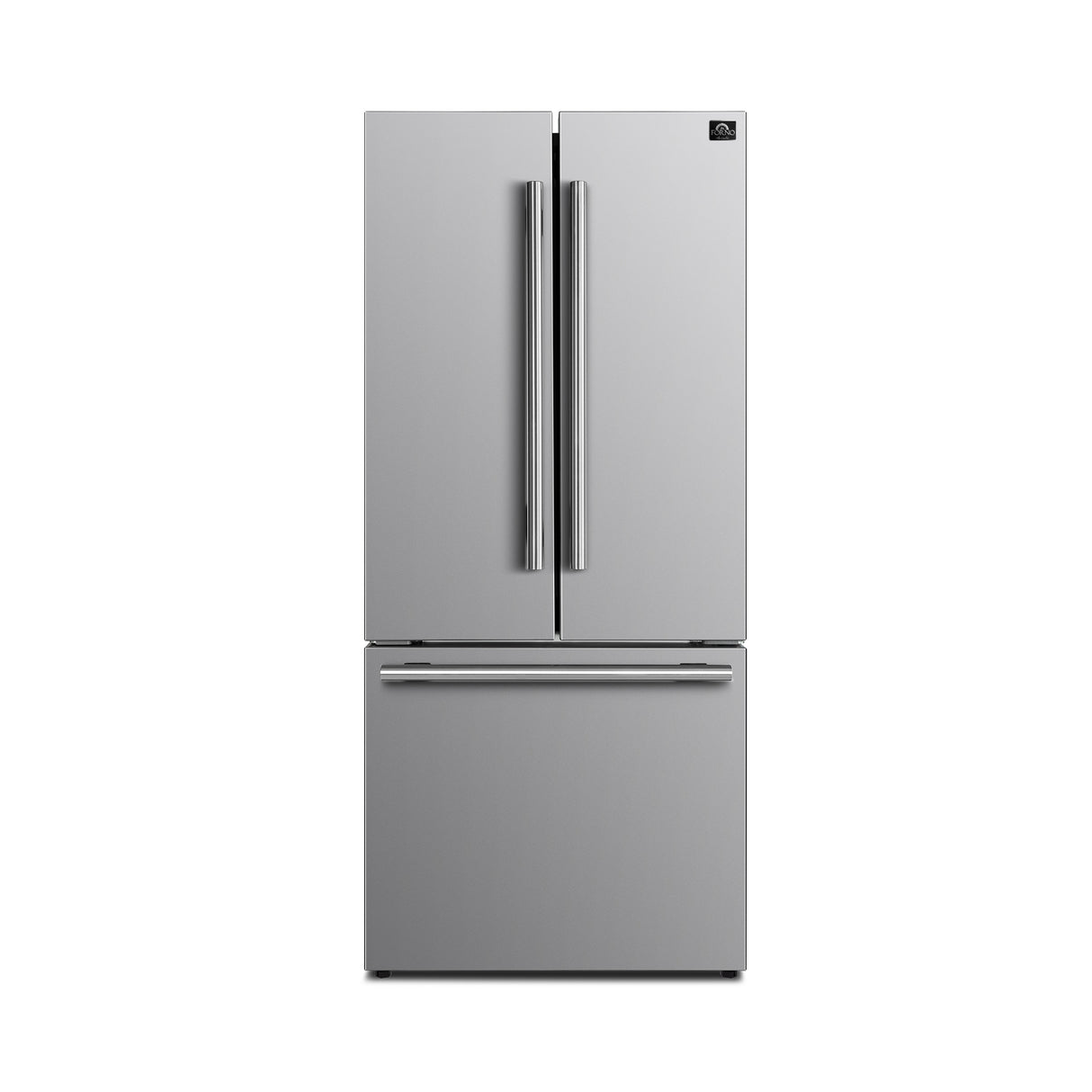 FORNO Gallipoli 30" French Door Refrigerator - Stainless Steel Freestanding