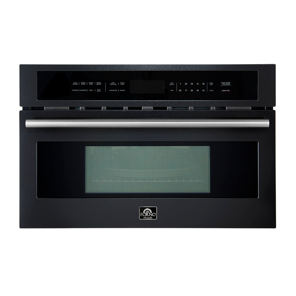 FORNO Oliena 30″ 1750 Watt Compact Oven & 1000 Watt Microwave, 1.6 cu. ft - Black