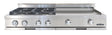 Capital stainless steel gas range with four burners on a white background