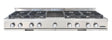 Capital Stainless steel gas range top with six burners and grill