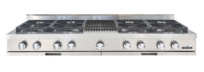 Capital Stainless steel gas range top with six burners and grill