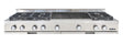 Capital Stainless steel gas range top with six burners and a grill.