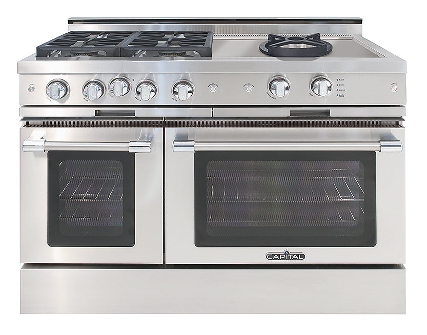Capital Grand Chef 48" All Gas Range with 4 Sealed Burners and Open Wok Burner