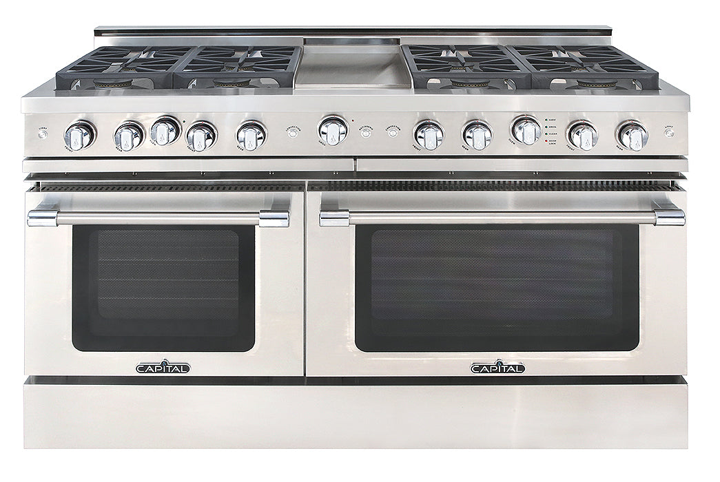 Capital Grand Chef 60" All Gas Range with 8 Sealed Burners and Griddle