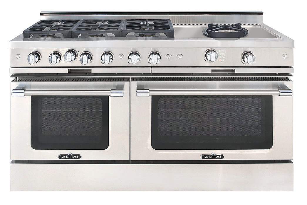 Capital Grand Chef 60" All Gas Range with 6 Sealed Burners and Open Wok Burner
