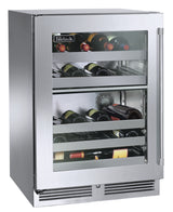 Perlick 24” Stainless Steel Glass Indoor Dual Zone Wine Reserve