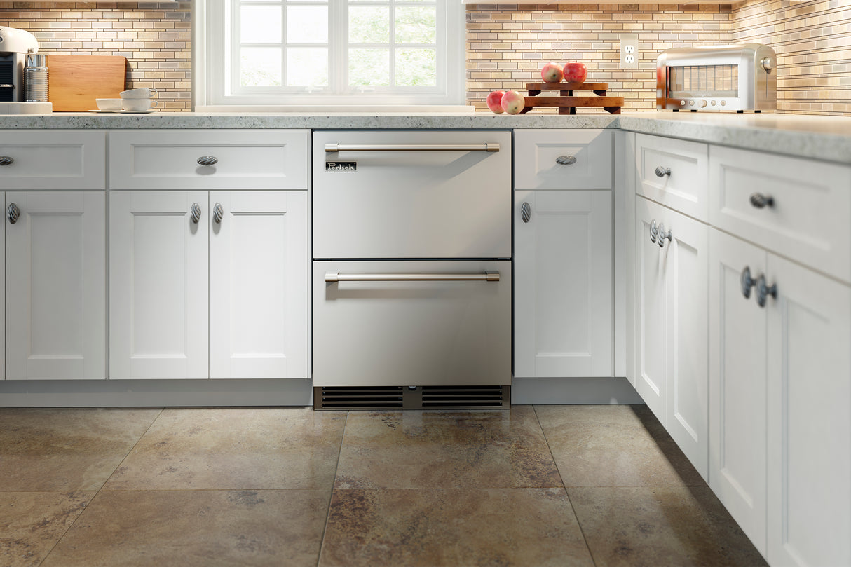 Perlick 24” Stainless Solid Indoor Refrigerator Drawers