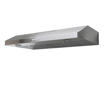 Faber Levante 2 Pro Silo hood in stainless steel with buttons and lights