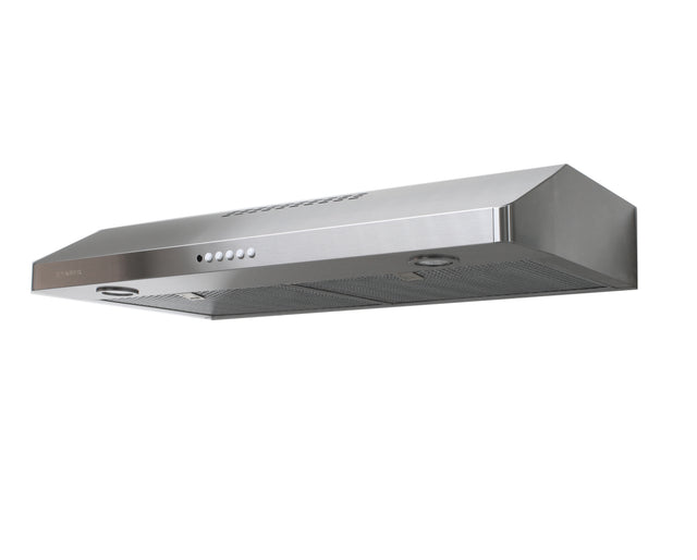 Faber Levante 2 Pro Silo hood in stainless steel with buttons and lights