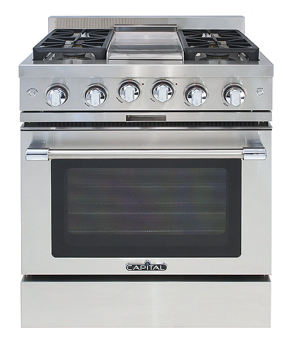 Capital Classic Chef 30" All Gas Range with 4 Sealed Burners and Griddle